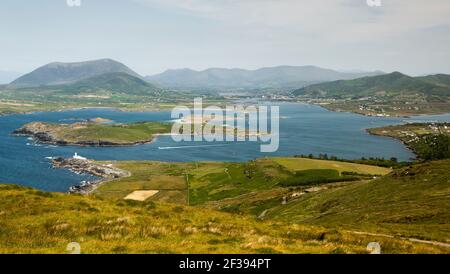 L'île de Valentia (en gaélique Dairbhre), à l'ouest de l'Irlande. Iveragh (comté de Kerry). Situé à pont de Portmagee. Ferry Sewen Banque D'Images