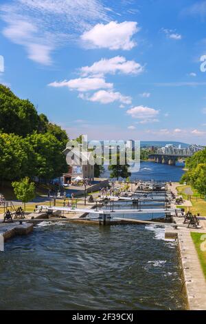 Géographie / voyage, Canada, Ottawa, Rideau de canal, écluses d'Ottawa, Musée Bytown, droits-supplémentaires-autorisations-Info-non-disponible Banque D'Images