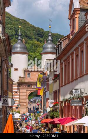 Géographie / Voyage, Allemagne, Bade-Wurtemberg, Heidelberg, porte de pont du Vieux pont, Additional-Rights-Clearance-Info-non-disponible Banque D'Images