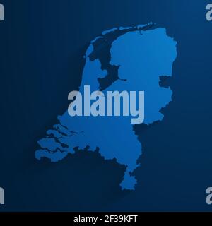 Fond de carte bleu simple des pays-Bas, vecteur, illustration, fichier eps 10 Illustration de Vecteur