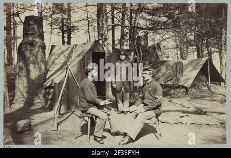 Provost Guard au siège 6e Corps d'armée, près de Hazel River, Va., 1864 Banque D'Images