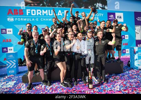 Nissan IM01 équipe Nissan e-digues, portrait podium pendant le championnat de Formule E 2019, à New-York, Etats-Unis, du 12 au 14 juillet - photo Germain Hazard / DPPI Banque D'Images