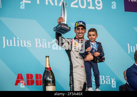 BUEMI Sebastien (che), Nissan IM01 team Nissan e-dams, podium lors du championnat de Formule E 2019, à Berne, Suisse du 20 au 22 juin - photo Germain Hazard / DPPI Banque D'Images