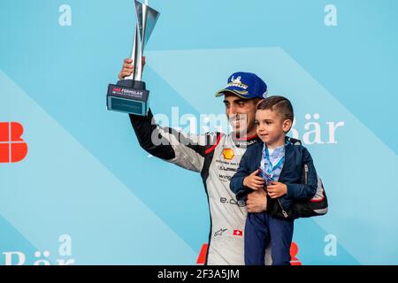 BUEMI Sebastien (che), Nissan IM01 team Nissan e-dams, podium lors du championnat de Formule E 2019, à Berne, Suisse du 20 au 22 juin - photo Clément Luck / DPPI Banque D'Images