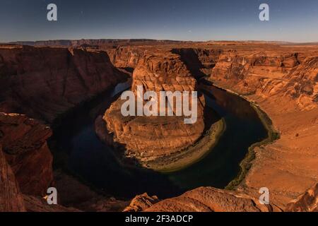 USA Horsehoe Bend la nuit Banque D'Images