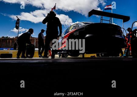 22 FREDERIC VERVISCH, (BELGIQUE), COMTOYOU ÉQUIPE AUDI SPORT, AUDI RS3 LMS, Pitlane, lors de la FIA WTCR World Touring car Race of Morocco 2019 à Marrakech, du 5 au 7 avril - photo Frédéric le Floc'h / DPPI Banque D'Images