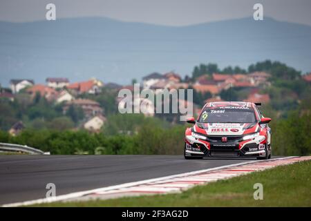 09 ATTILA TASSI, (HONGRIE), KCMG, HONDA CIVIC TYPE R TCR, action pendant la coupe du monde de la voiture de tourisme WTCR 2019 de la FIA, course de Hongrie à Hungaroring, Budapest du 26 au 28 avril - photo Clément chance / DPPI Banque D'Images