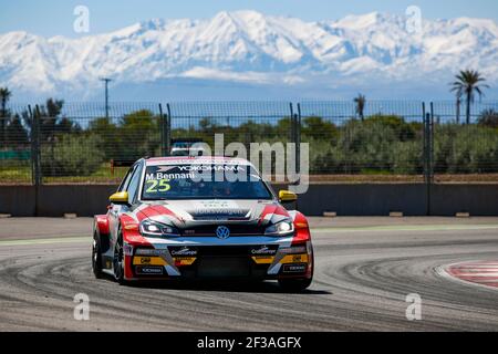 25 MEHDI BENNANI, (MAROC), SLR VW MOTORSPORT, VOLKSWAGEN GOLF GTI TCR, action pendant la course mondiale de voiture de tourisme WTCR 2019 de la FIA au Maroc à Marrakech, du 5 au 7 avril - photo Florent Gooden / DPPI Banque D'Images