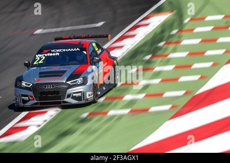 22 FREDERIC VERVISCH, (BELGIQUE), COMTOYOU ÉQUIPE AUDI SPORT, AUDI RS3 LMS, action lors de la FIA WTCR World Touring car Race of Morocco 2019 à Marrakech, du 5 au 7 avril - photo Frédéric le Floc'h / DPPI Banque D'Images