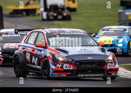 05 NORBERT MICHELISZ, (HONGRIE), BRC HYUNDAI N SQUADRA CORSE, HYUNDAI I30 N TCR, course 3 lors de la coupe du monde de la voiture de tourisme WTCR 2019 de la FIA, course de Hongrie à Hungaroring, Budapest du 26 au 28 avril - photo Clément Luck / DPPI Banque D'Images