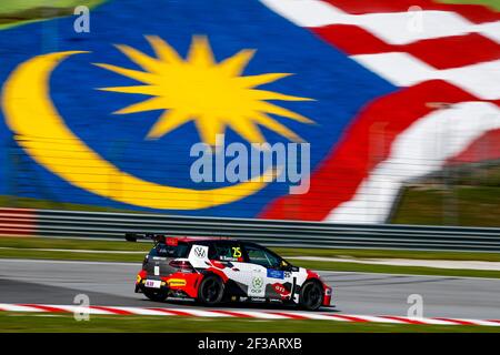 25 BENNANI Mehdi, (MAR), SLR VW Motorsport, Volkswagen Golf GTI TCR, action pendant la coupe du monde de voiture de tourisme WTCR 2019 de la FIA de Malaisie, à Sepang du 13 au 15 décembre - photo Florent Gooden / DPPI Banque D'Images