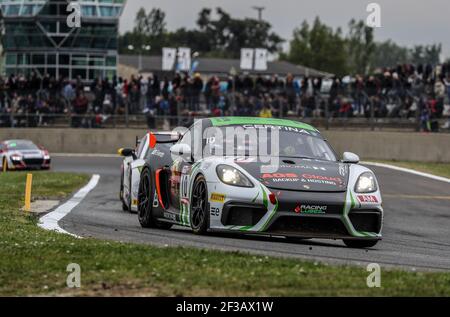 10 GOMAR Nicolas (fra), LAMBERT Julien (fra), Porsche Cayman 718 équipe AGS Evénements, action pendant le championnat de france de circuit FFSA GT 2019, du 19 au 22 avril, à Nogaro, France - photo Marc de Mattia / DPPI Banque D'Images