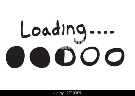 Dessin à la main simple chargement d'esquisse ou barre de progression Illustration de Vecteur