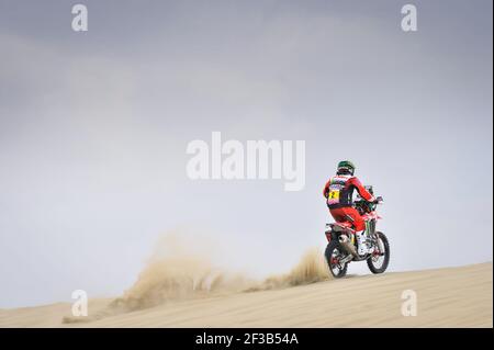 02 GONCALVES Paulo (por), Honda, Monster Energy Honda Team 2019, Motul, moto, action pendant le Dakar 2019, phase 1 Lima à Pisco, pérou, le 7 janvier - photo DPPI Banque D'Images