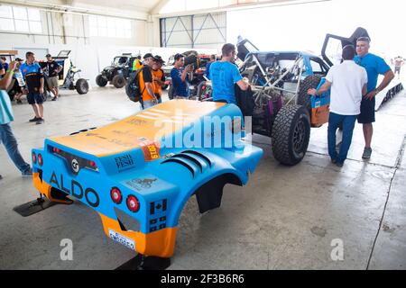 390 BENSADOUN David (CAN), BEAULE Patrick (CAN), Century, Aldo Racing, Groupe T1, Classe 3, Auto, pendant le Dakar 2019, scrutateurs, vérifications, Pérou, Lima, Du 4 au 5 janvier - photo Antonin Vincent / DPPI Banque D'Images