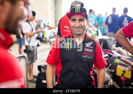 GONCALVES Paulo (por), Honda, Monster Energy Honda Team 2019, moto, portrait pendant le Dakar 2019, scrutateurs, vérifications, Pérou, Lima, Du 4 au 5 janvier - photo Antonin Vincent / DPPI Banque D'Images