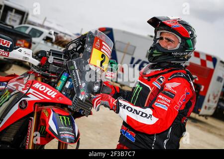 GONCALVES Paulo (por), Honda, Monster Energy Honda Team 2019, Motul, moto, portrait pendant le Dakar 2019, étape 1 Lima à Pisco, pérou, le 7 janvier - photo Florent Gooden / DPPI Banque D'Images