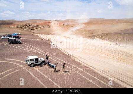 389 ZHITAO He (chn), ZHAO Kai (chn), Toyota, Yong Racing Team, Groupe T1, Classe 1, Auto, action pendant la Dakar 2019, Stage 3, San Juan de Marcona - Arequipa, pérou, le 9 janvier - photo Frédéric le Floc'h / DPPI Banque D'Images