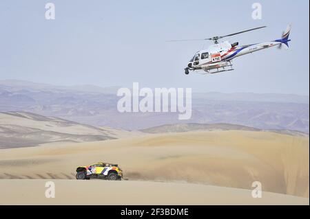 325 LACHAUME Pierre (FRA), POLATO Jean-Michel (FRA), Peugeot, pH-Sport, Groupe T1, Classe 4, Auto, action pendant la Dakar 2019, étape 9, Pisco - Pisco, pérou, le 16 janvier - photo DPPI Banque D'Images