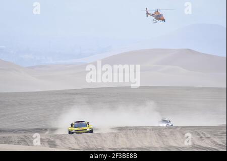 326 GACHE Philippe (FRA), PREVOT Stephane (bel), Buggy, Geely Auto Shell Lubricant Cooper Tiret, Groupe T1, classe 3, Auto, action pendant la Dakar 2019, étape 9, Pisco - Pisco, pérou, le 16 janvier - photo DPPI Banque D'Images