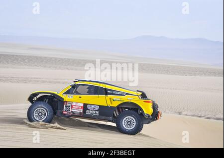 326 GACHE Philippe (FRA), PREVOT Stephane (bel), Buggy, Geely Auto Shell Lubricant Cooper Tiret, Groupe T1, classe 3, Auto, action pendant la Dakar 2019, étape 9, Pisco - Pisco, pérou, le 16 janvier - photo DPPI Banque D'Images