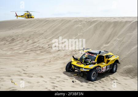 326 GACHE Philippe (FRA), PREVOT Stephane (bel), Buggy, Geely Auto Shell Lubricant Cooper Tiret, Groupe T1, classe 3, Auto, pendant le Dakar 2019, étape 9, Pisco - Pisco, pérou, le 16 janvier - photo DPPI Banque D'Images