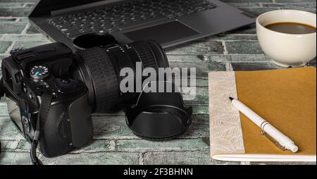 ordinateur photo et accessoires Banque D'Images