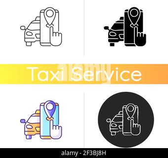 Icône de suivi de taxi Illustration de Vecteur