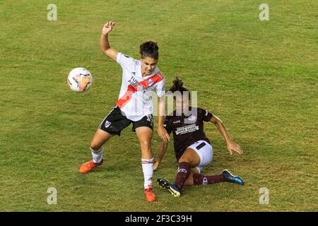 15 mars 2021, Moron, province de Buenos Aires, Argentine: SPORTS.- 15 mars 2021. Moron, province de Buenos Aires, Argentine.- River plate (ARG) et Ferroviaria (Brésil) jouent les derniers quarts de la femme de football CONMEBOL Copa Libertadores, au stade Deportivo Moron à Moron, province de Buenos Aires, Argentine, le lundi 15 mars, 2021. (Credit image: © Julieta Ferrario/ZUMA Wire) Banque D'Images
