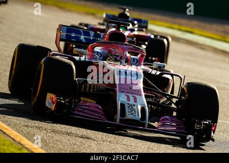 PEREZ Sergio (mex), Force India F1 VJM11, action pendant le championnat de Formule 1 2018 à Melbourne, Grand Prix d'Australie, du 22 au 25 mars - photo DPPI Banque D'Images