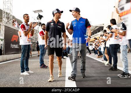 RICCIARDO Daniel (aus), Aston Martin Red Bull Tag Heuer RB14, HARTLEY Brendon (nzl), Scuderia Toro Rosso Honda STR13, portrait lors du championnat du monde de Formule 1 FIA 2018, Grand Prix de Bahreïn, à Sakhir du 5 au 8 avril - photo Florent Gooden / DPPI Banque D'Images