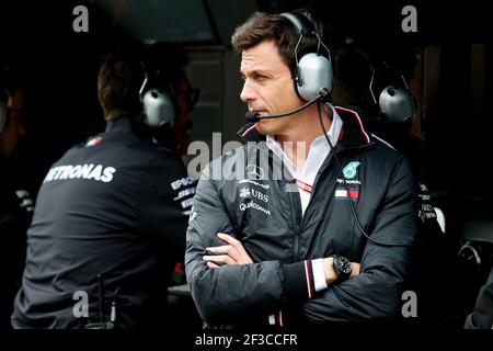 WOLFF Toto (aut), chef de l'équipe et PDG Mercedes AMG F1 Petronas GP, portrait lors du championnat de Formule 1 2018 à Melbourne, Grand Prix d'Australie, du 22 au 25 mars - photo DPPI Banque D'Images