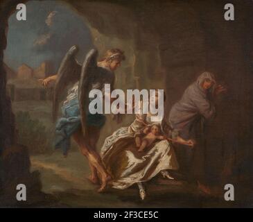 L'Ange de Mercy, ca. 1746. Anciennement attribué à William Hogarth. Banque D'Images