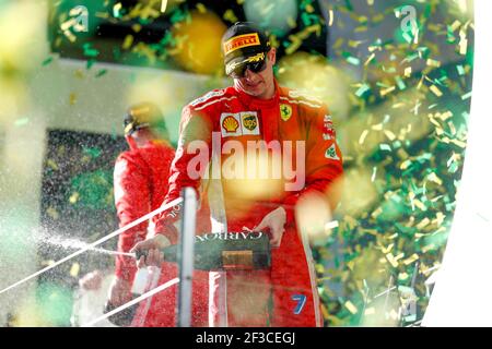 RAIKKONEN Kimi (fin), Scuderia Ferrari SF71H, podium lors du championnat de Formule 1 2018 à Melbourne, Grand Prix d'Australie, du 22 au 25 mars - photo DPPI Banque D'Images