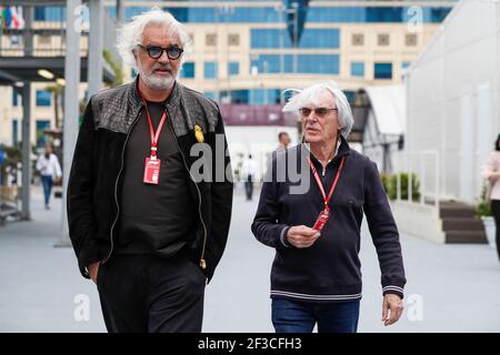 BRIATORE Flavio, ECCLESTONE Bernie (gbr), portrait, pendant le Championnat du monde de Formule 1 2018, Grand Prix d'Europe en Azerbaïdjan du 26 au 29 avril à Bakou - photo Florent Gooden / DPPI Banque D'Images