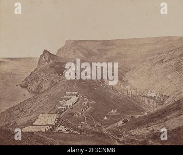 Fortification au-dessus du port de Balaclava, 1855-1856. Banque D'Images