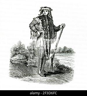 Cette illustration des années 1840 montre le capitaine Meriwether Lewis. Le capitaine Meriwether Lewis (1774 – 1809) était un explorateur américain, un soldat, un homme politique et un administrateur public, mieux connu pour son rôle de chef de l'expédition Lewis et Clark, également connu sous le nom de corps de découverte, avec William Clark. William Clark (1770-1838) était un explorateur américain, un soldat, un agent indien et un gouverneur territorial. Originaire de Virginie, il a grandi dans le Kentucky préétatique avant de s'installer plus tard dans ce qui est devenu l'État du Missouri. Banque D'Images