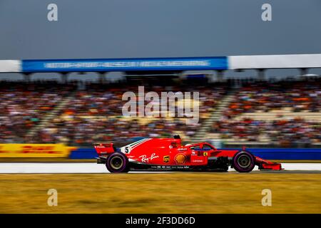 05 VETTEL Sebastian (ger), Scuderia Ferrari SF71H, action pendant le Championnat du monde de Formule 1 2018, Grand Prix d'Allemagne du 19 au 22 juillet, à Hockenheim, Allemagne - photo DPPI Banque D'Images