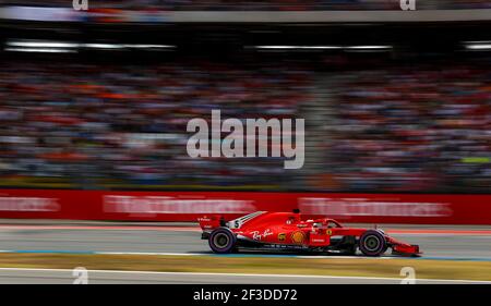 05 VETTEL Sebastian (ger), Scuderia Ferrari SF71H, action pendant le Championnat du monde de Formule 1 2018, Grand Prix d'Allemagne du 19 au 22 juillet, à Hockenheim, Allemagne - photo DPPI Banque D'Images