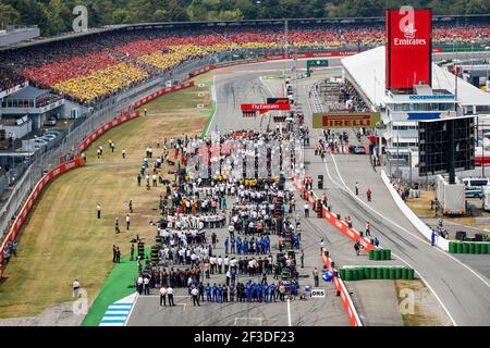 Départ de GRID atmosphère pendant le Championnat du monde de Formule 1 2018, Grand Prix d'Allemagne du 19 au 22 juillet, à Hockenheim, Allemagne - photo Florent Gooden / DPPI Banque D'Images