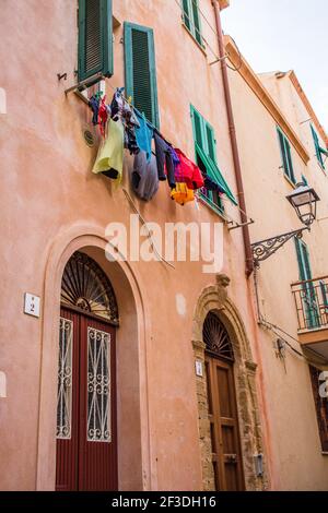 La vieille ville d'Alghero en Sardaigne Banque D'Images