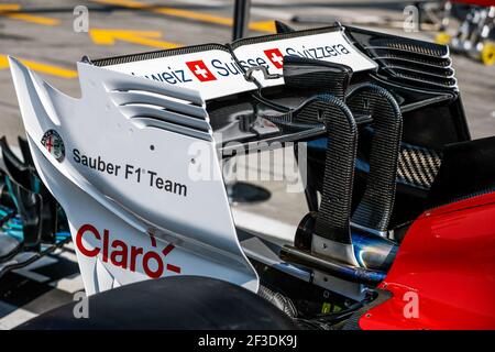 Alfa Romeo Sauber C37, détail mécanique de l'aile arrière pendant le championnat du monde de Formule 1 FIA 2018, Grand Prix d'Italie, à Monza du 30 août au 2 septembre - photo Florent Gooden / DPPI Banque D'Images