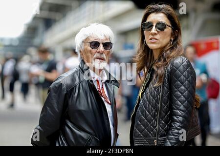 ECCLESTONE Bernie (gbr), ancien PDG de Formula One Group, portrait, et son épouse FABIANA FLOSI pendant le Championnat du monde de Formule 1 2018, Brésil Grand Prix du 08 au 11 novembre à Sao Paulo, Brésil - photo DPPI Banque D'Images
