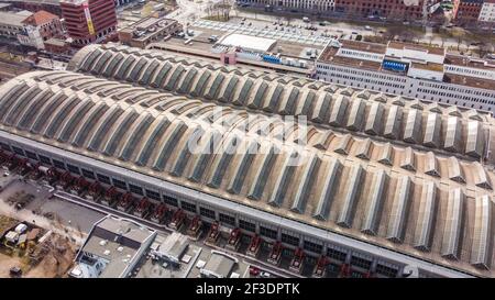 Gare de Berlin est d'en haut Banque D'Images