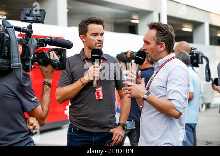 SENECAL Thomas (fr), rédacteur en chef Canal+, et MONTAGNY Franck (fra), présentateur de télévision Canal+, portrait du Championnat du monde de Formule 1 2018, Grand Prix de Singapour du 13 au 16 septembre à Singapour - photo Florent Gooden / DPPI Banque D'Images