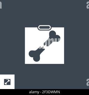 Icône de glyphe vectoriel lié aux rayons X. Illustration de Vecteur