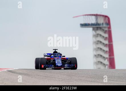 28 HARTLEY Brendon (nzl), Scuderia Toro Rosso Honda STR13, action pendant le Championnat du monde de Formule 1 2018, Grand Prix des États-Unis d'Amérique du 18 au 21 octobre à Austin, Texas, États-Unis - photo DPPI Banque D'Images