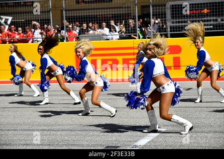 Cheerleaders pendant le Championnat du monde de Formule 1 2018, Grand Prix des Etats-Unis d'Amérique du 18 au 21 octobre à Austin, Texas, Etats-Unis - photo DPPI Banque D'Images