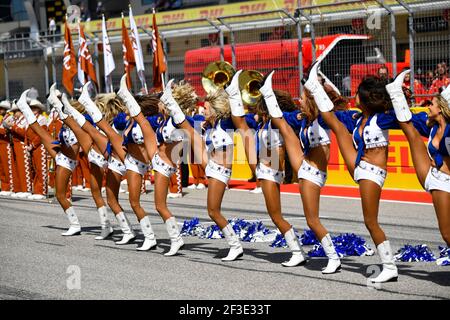 Cheerleaders pendant le Championnat du monde de Formule 1 2018, Grand Prix des Etats-Unis d'Amérique du 18 au 21 octobre à Austin, Texas, Etats-Unis - photo DPPI Banque D'Images
