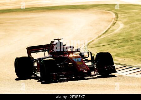 RAIKKONEN Kimi (fin), Scuderia Ferrari SF71H, action lors des épreuves d'hiver de Formule 1 2018 à Barcelone, Espagne du 6 au 9 mars - photo DPPI Banque D'Images